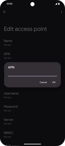 Key in eezone and press OK.