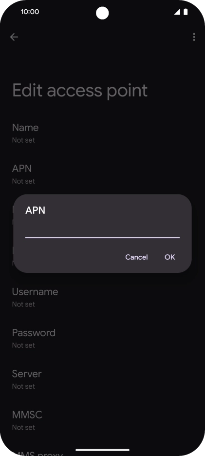 Key in everywhere and press OK.