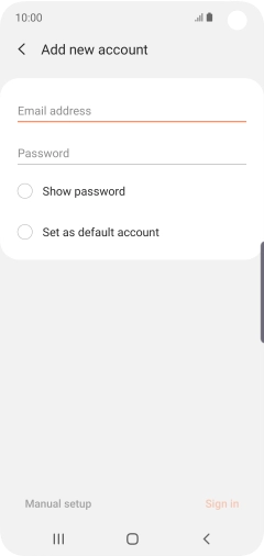 Press Email address and key in your email address.