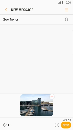 Press SEND when you've written your picture message.