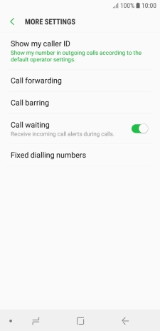 Press Call forwarding.