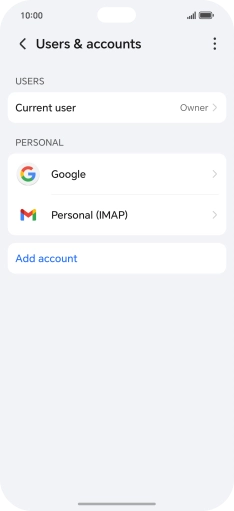 Press the menu icon.