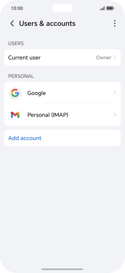 Press the menu icon.
