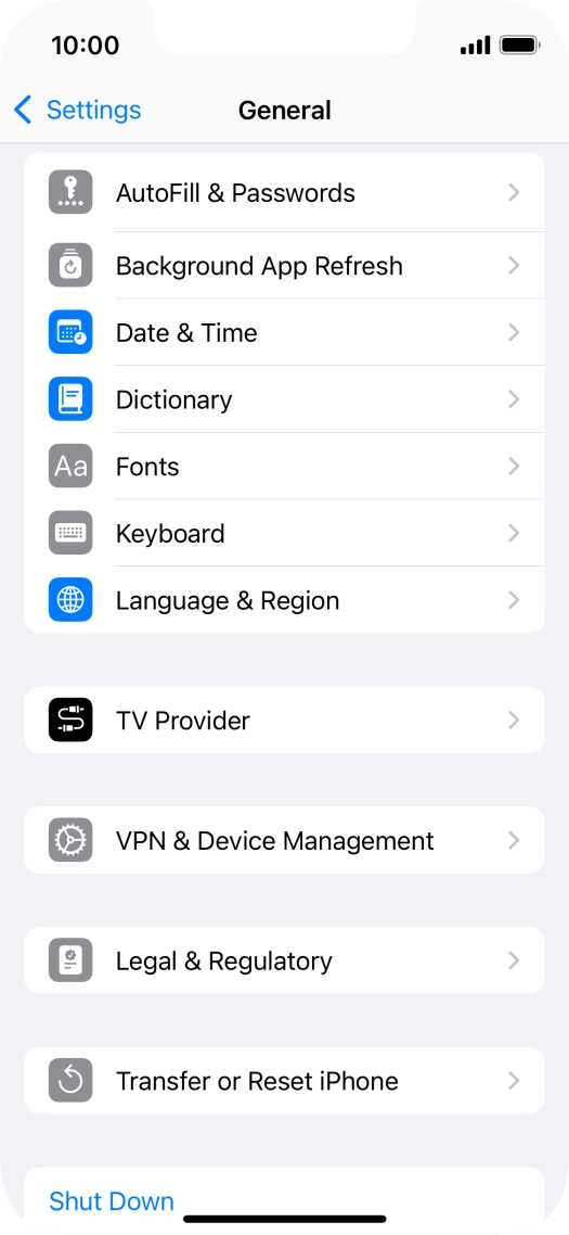 Press Transfer or Reset iPhone.