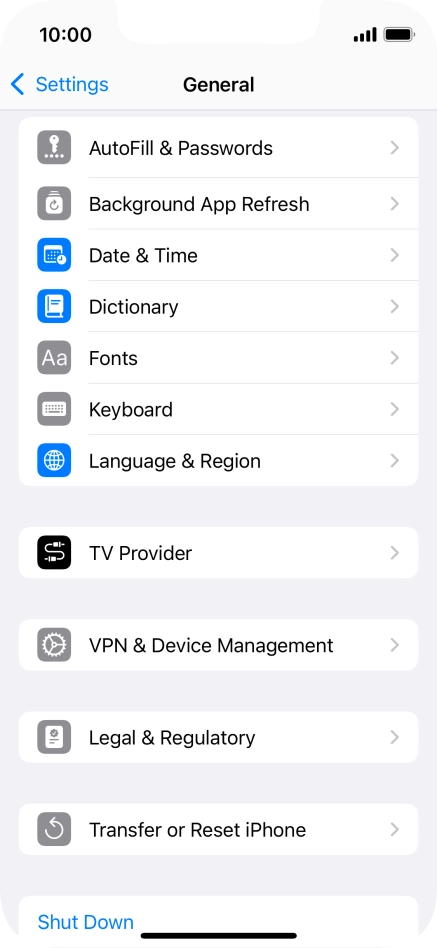 Press Transfer or Reset iPhone.