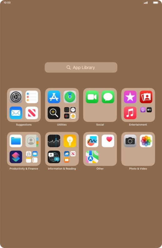 Press the required app.