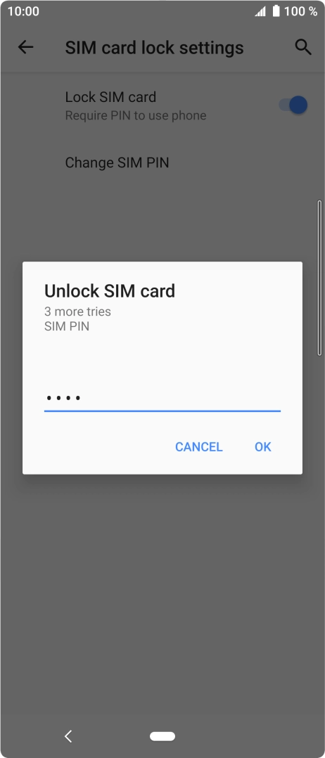 Key in your PIN and press OK. The default PIN is 1111.