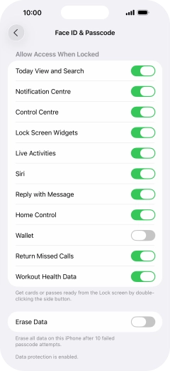 Press the indicator next to 
