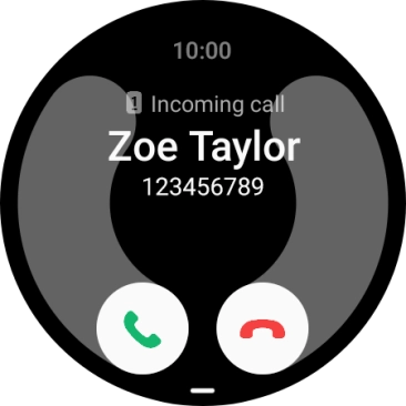 Press the accept call icon and slide your finger upwards to answer the call.
