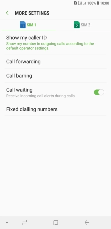 Press the required SIM.
