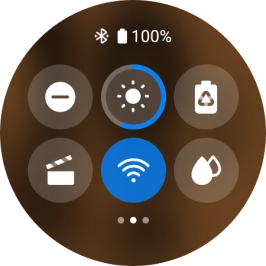 Press the suppression of calls and notifications icon to turn the function on or off.