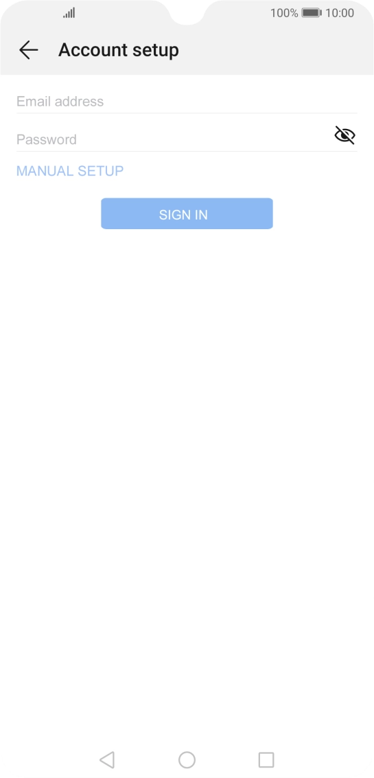 Press Email address and key in your email address.