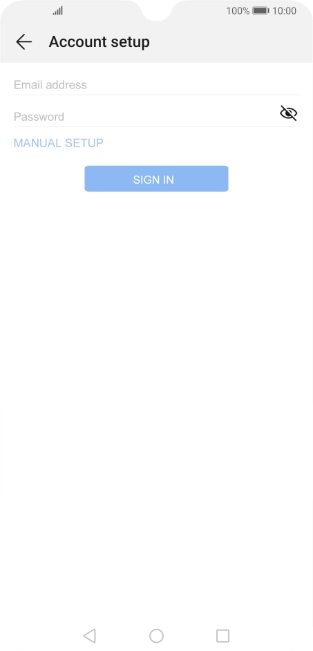 Press Email address and key in your email address.