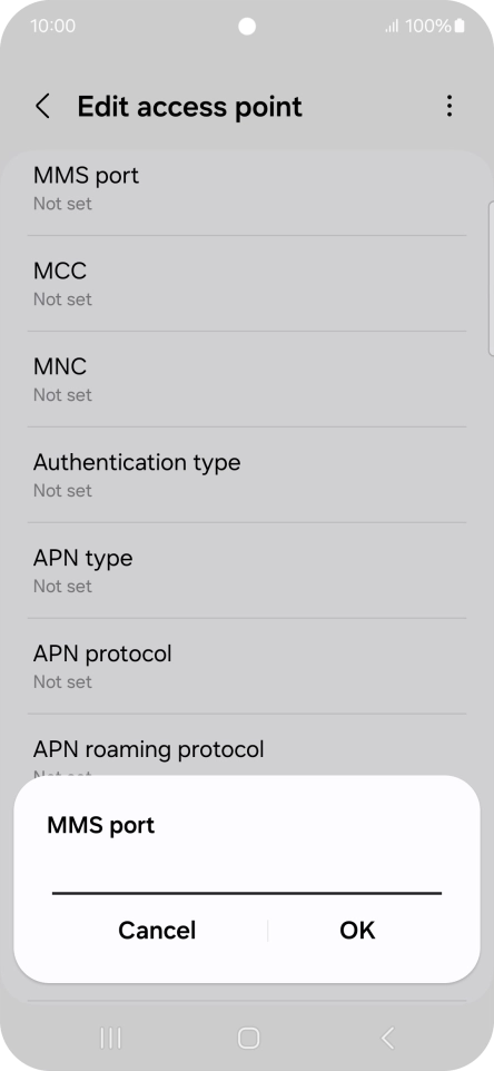 Key in 8080 and press OK.