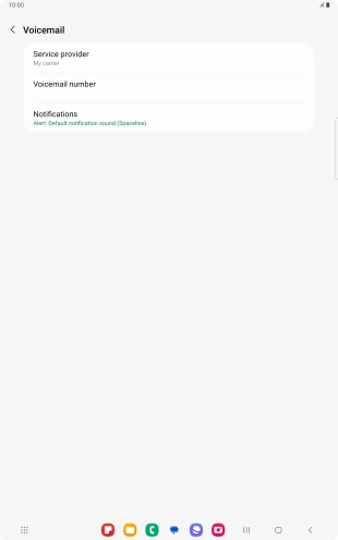 Press Voicemail number.