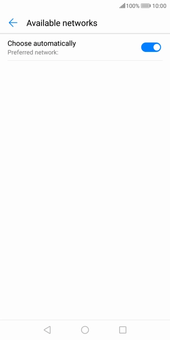 If you want to select a network manually, press the indicator next to 
