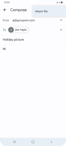 Press Attach file and go to the required folder.