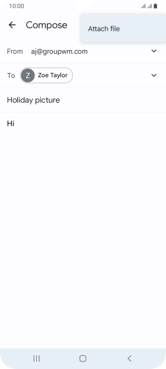 Press Attach file and go to the required folder.
