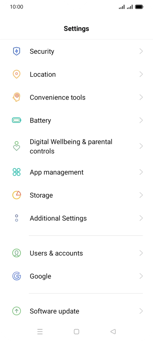 Press App management.