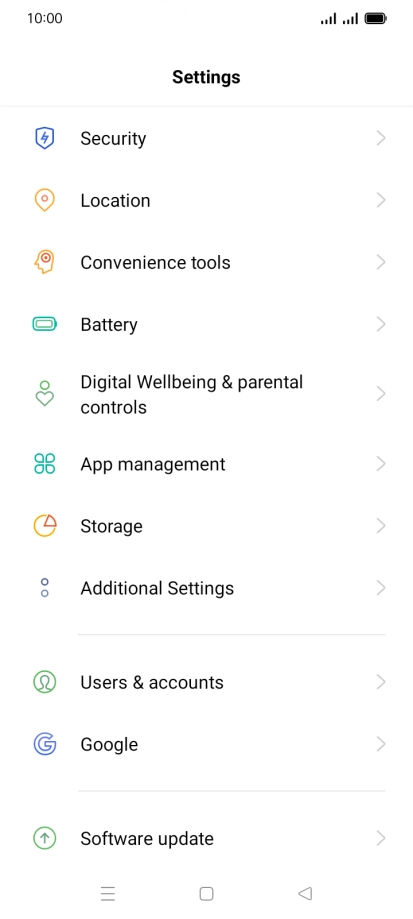 Press App management.