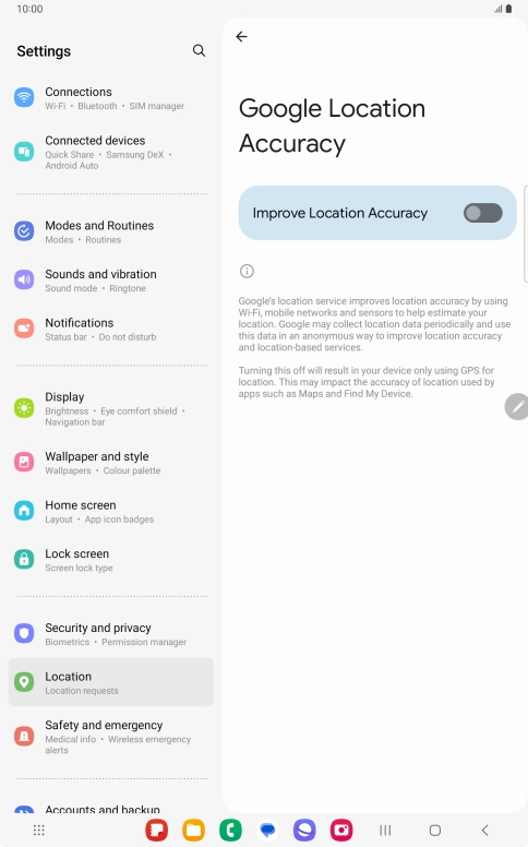If you press the indicator next to 