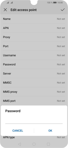 Key in secure and press OK.