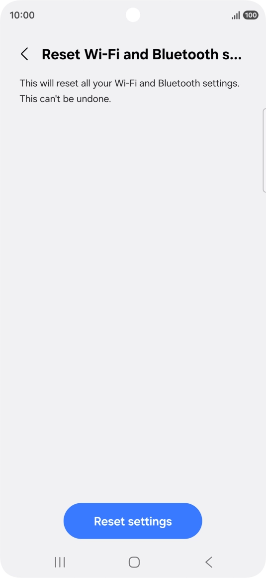 Press Reset settings.