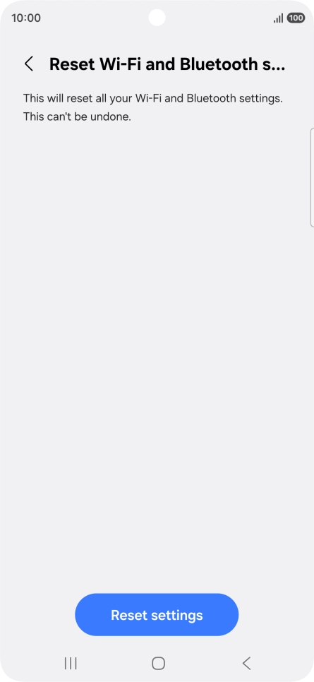 Press Reset settings.