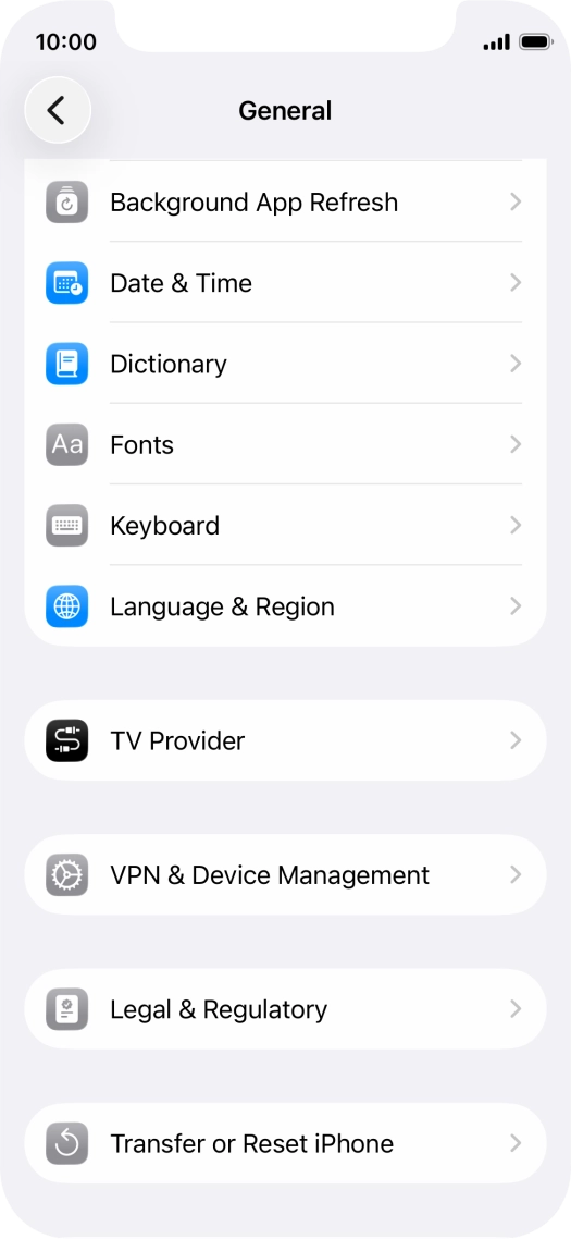Press Transfer or Reset iPhone.
