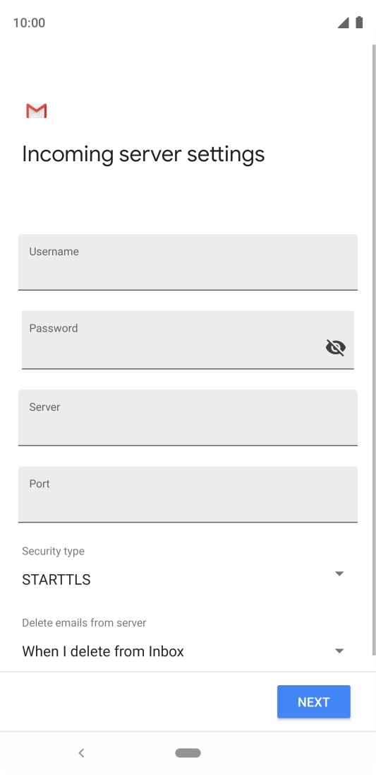 Press the field below 
