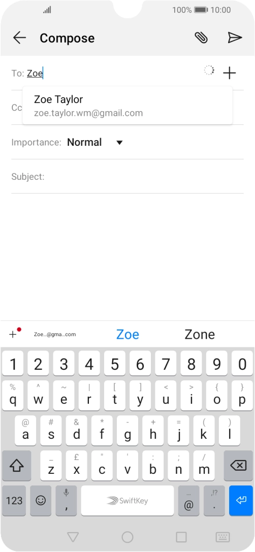 Press the required contact.