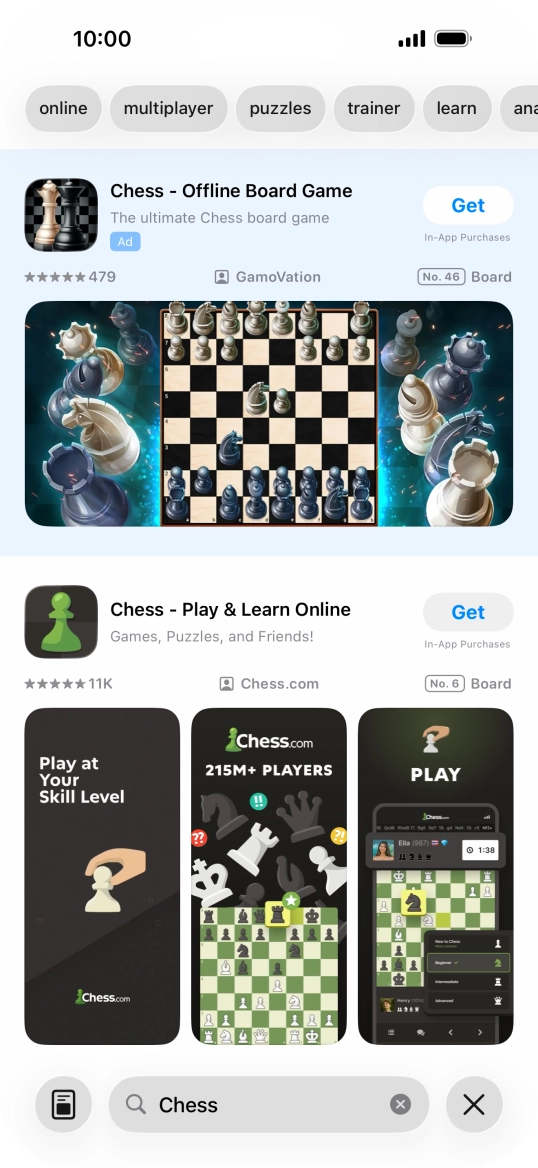 Press the required app.