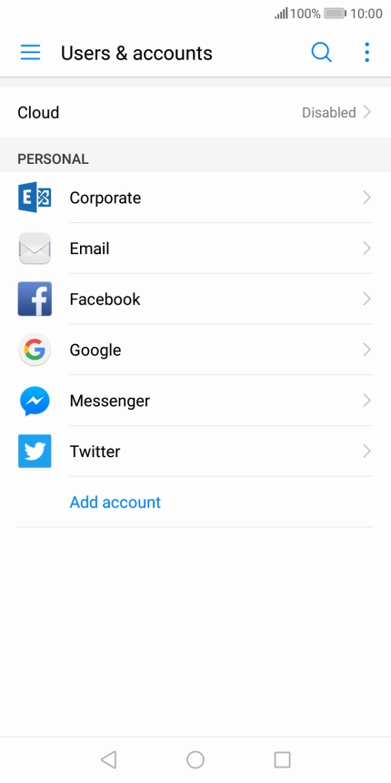 Press the menu icon.