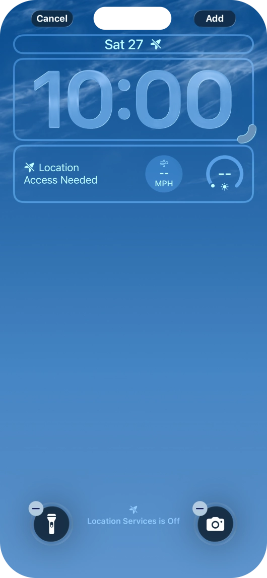 To customise the way the lock screen date is displayed, press the date widget and follow the instructions on the screen to find the required widget display mode.
