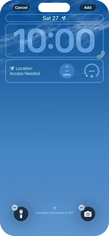 To customise the way the lock screen date is displayed, press the date widget and follow the instructions on the screen to find the required widget display mode.