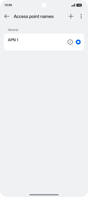 Press the new data connection icon.