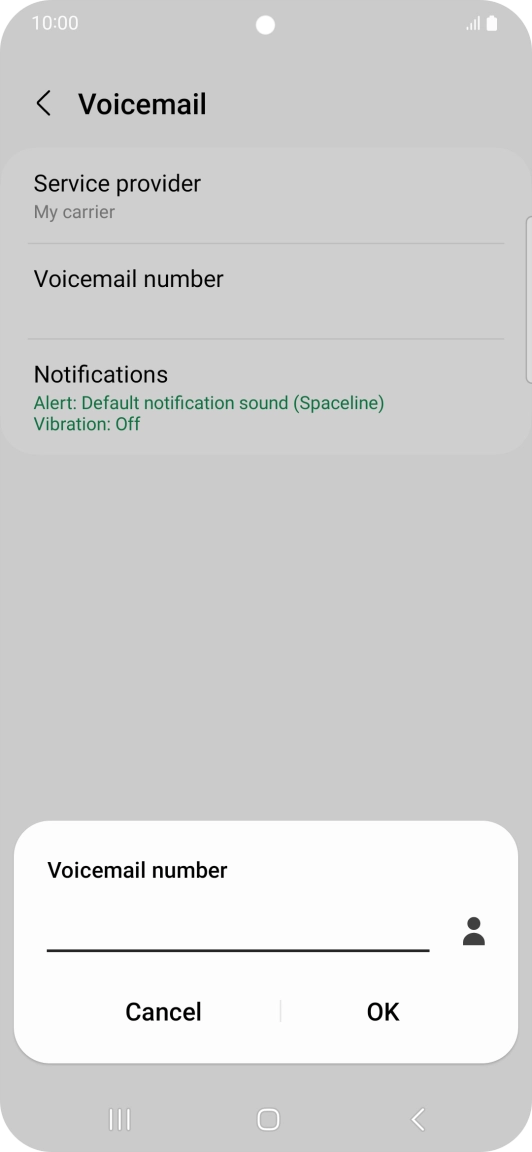 Key in +447953222222 and press OK.