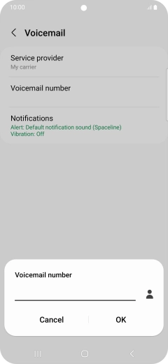 Key in +447953222222 and press OK.