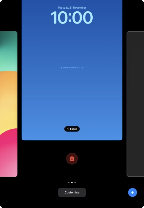 Press the delete icon.