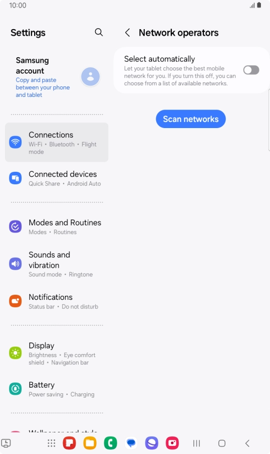 Press the indicator next to 