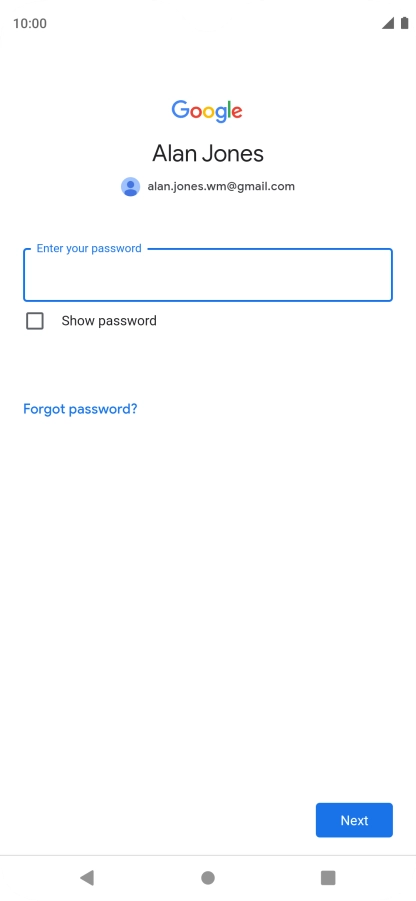 Press the field below 