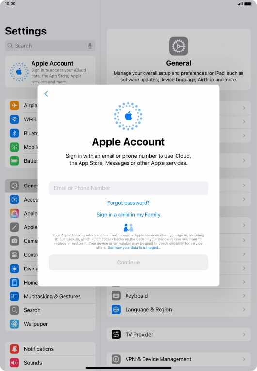 Press Email or Phone Number and key in the username for your Apple ID.