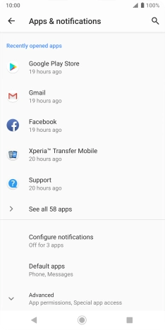 Press See all ‹› apps.