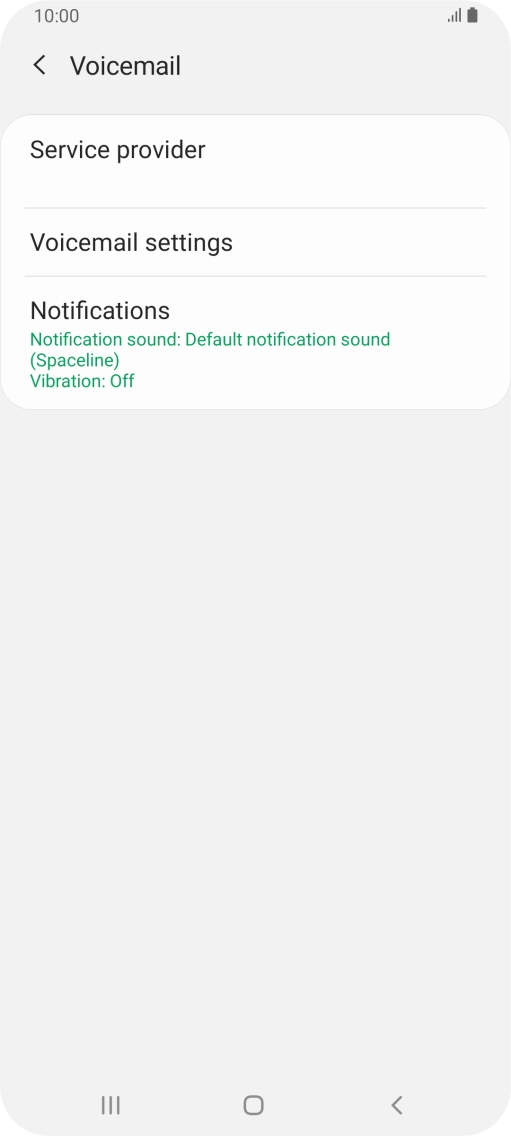 Press Voicemail settings.