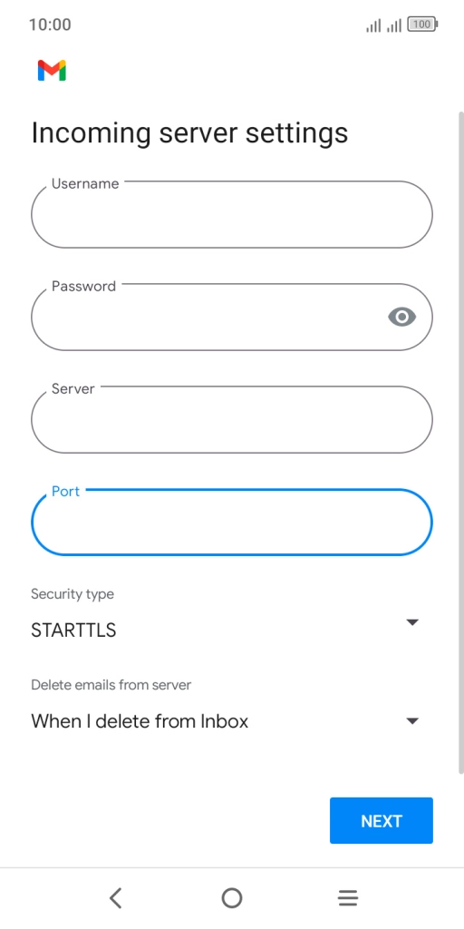 Press the drop down list below 