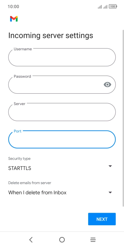 Press the drop down list below 