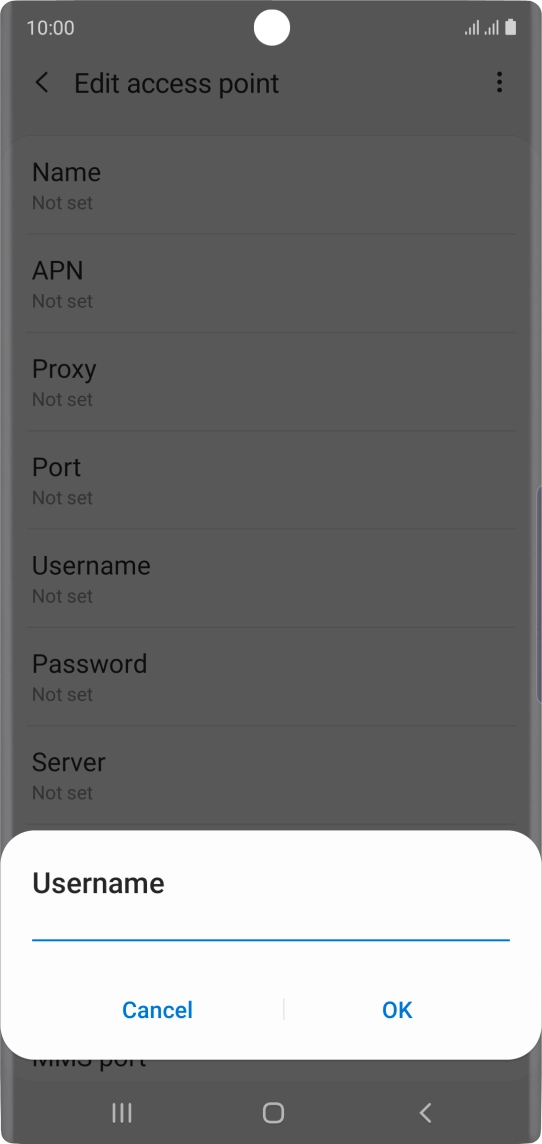 Key in eesecure and press OK.