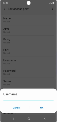 Key in eesecure and press OK.