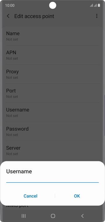 Key in eesecure and press OK.