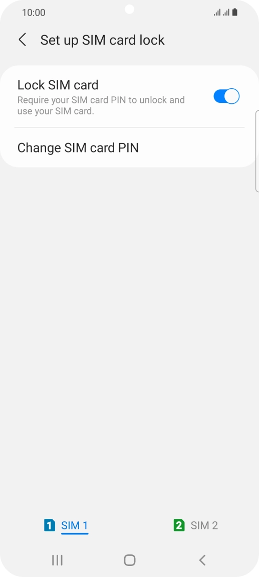 Press the required SIM.